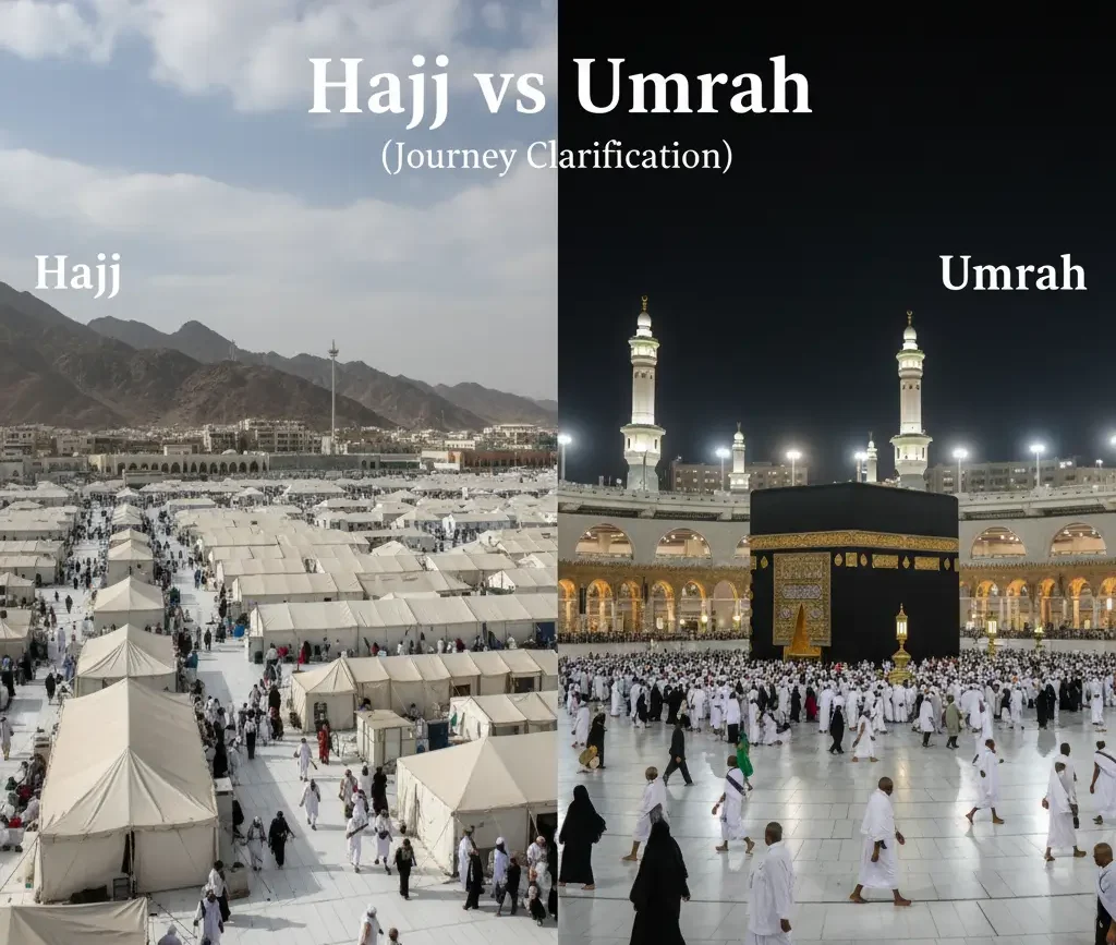 différence entre le Hajj et l’Omra
